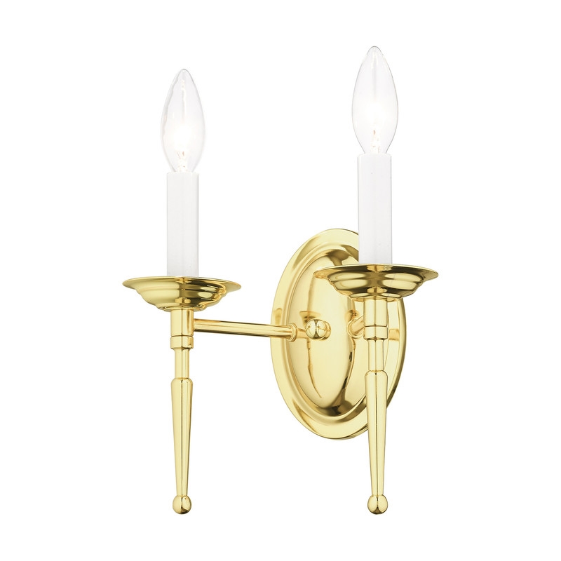 Livex Lighting Williamsburgh Wall Sconce in Polished Brass