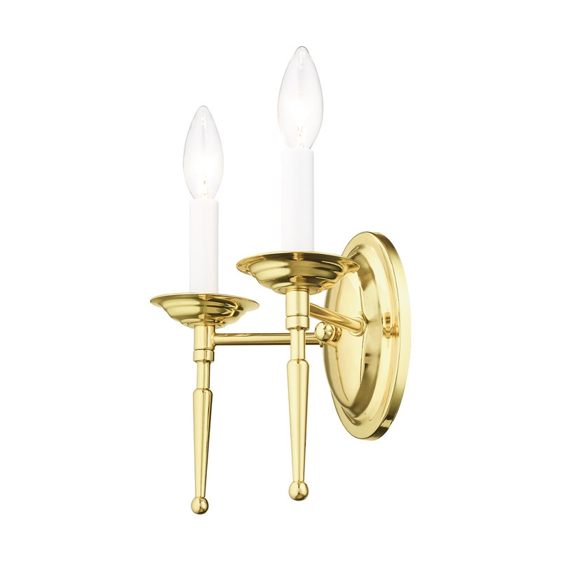 Livex Lighting Williamsburgh Wall Sconce in Polished Brass