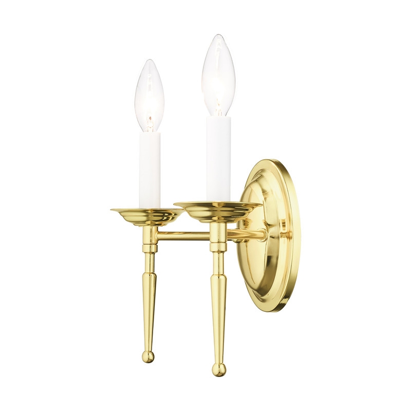 Livex Lighting Williamsburgh Wall Sconce in Polished Brass