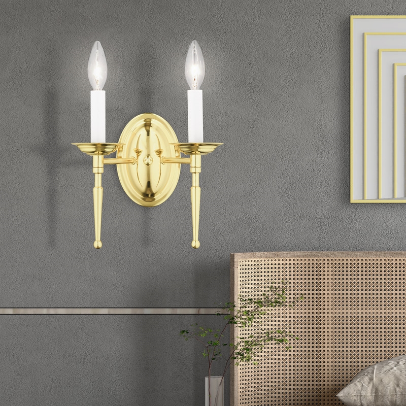 Livex Lighting Williamsburgh Wall Sconce in Polished Brass