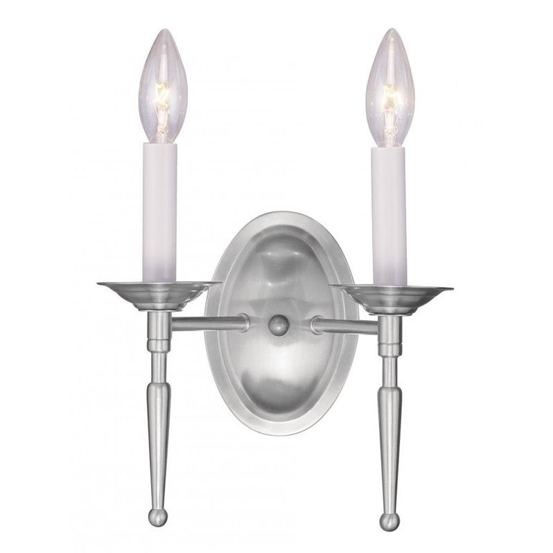 Livex Lighting Williamsburgh Wall Sconce in Brushed Nickel