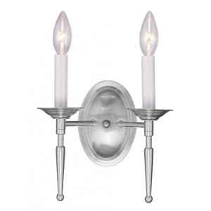 Livex Lighting Williamsburgh Wall Sconce in Brushed Nickel