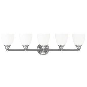livex lighting somerville bath light in brushed nickel