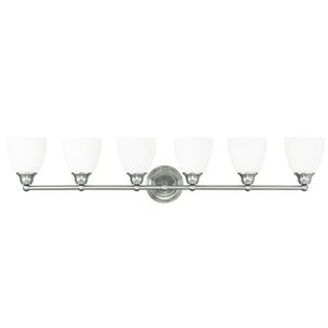 livex lighting somerville bath light in brushed nickel