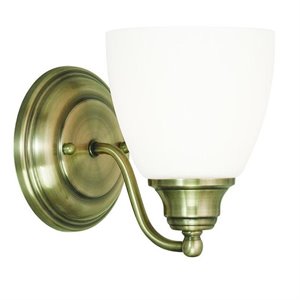 livex lighting somerville wall sconce in antique brass
