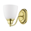 Livex Lighting Somerville Wall Sconce in Polished Brass