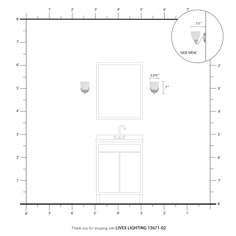 Livex Lighting Somerville Wall Sconce in Polished Brass