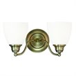 Livex Lighting Somerville 2 Bath Light in Antique Brass