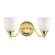 Livex Lighting Somerville 2 Bath Light in Polished Brass