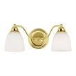 Livex Lighting Somerville 2 Bath Light in Polished Brass