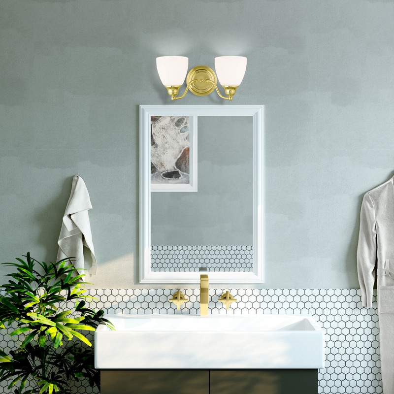 Livex Lighting Somerville 2 Bath Light in Polished Brass