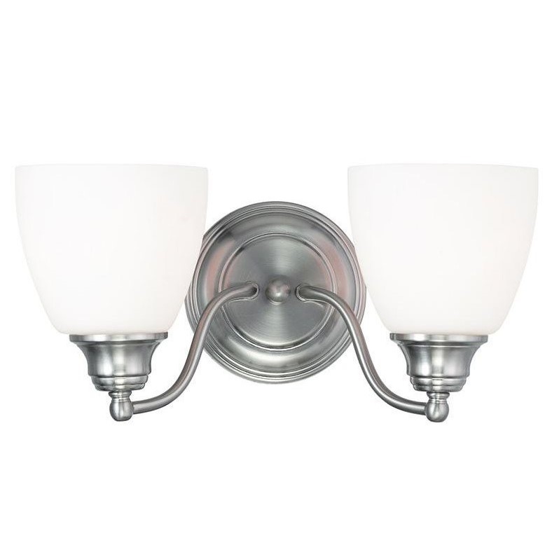 Livex Lighting Somerville 2 Bath Light in Brushed Nickel