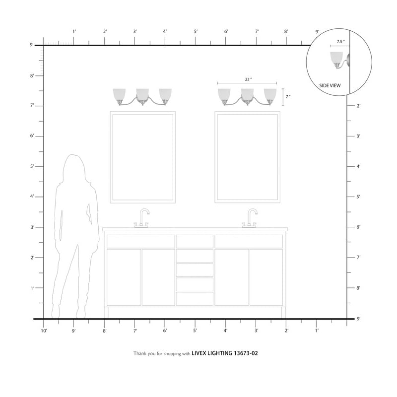 Livex Lighting Somerville Bath Light in Polished Brass