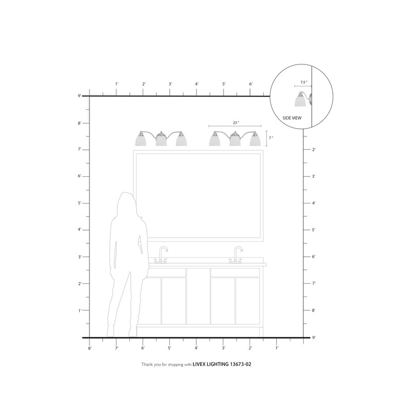 Livex Lighting Somerville Bath Light in Polished Brass