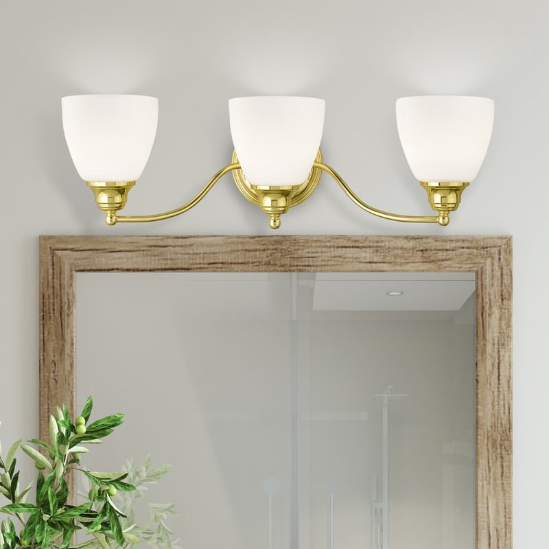 Livex Lighting Somerville Bath Light in Polished Brass