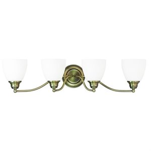 livex lighting somerville bath light in antique brass