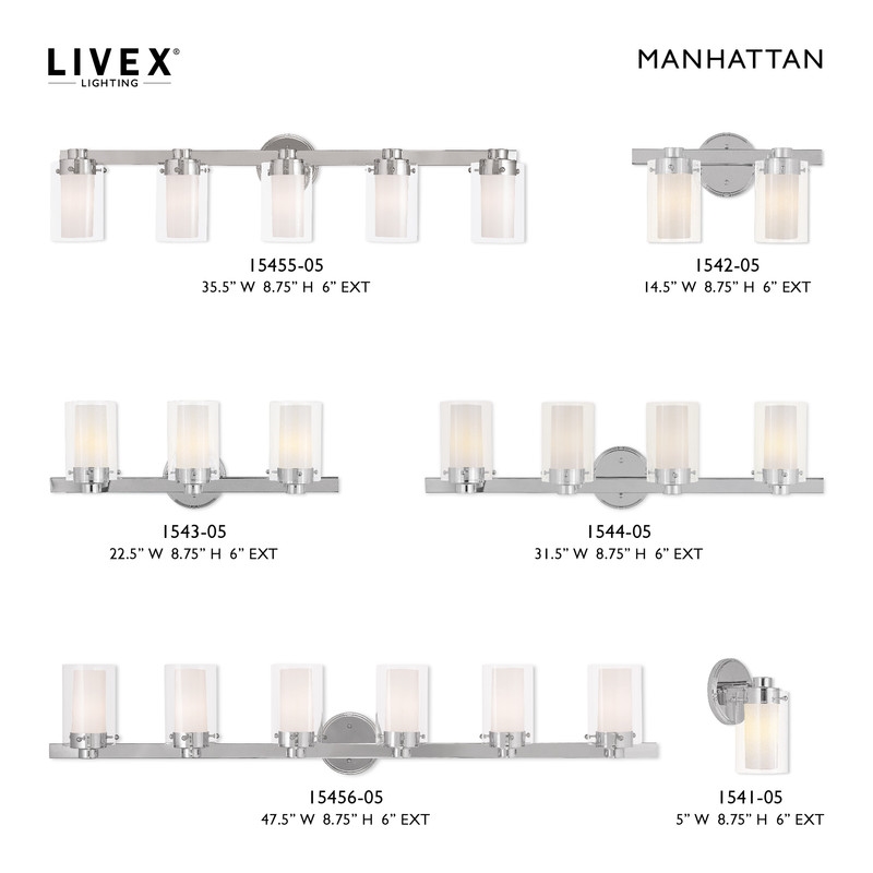 Livex Lighting 6 Light Polished Chrome Bath Light
