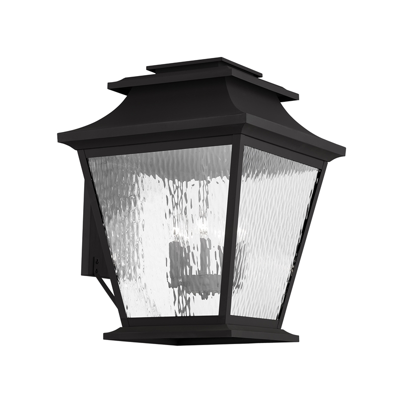 Livex Lighting Hathaway Outdoor Wall Lantern in Black