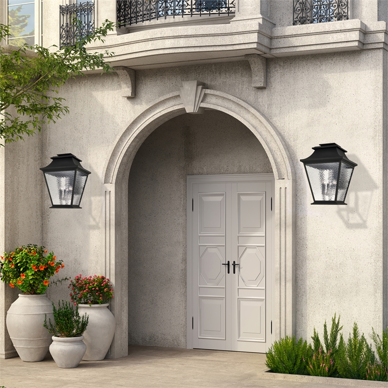 Livex Lighting Hathaway Outdoor Wall Lantern in Black