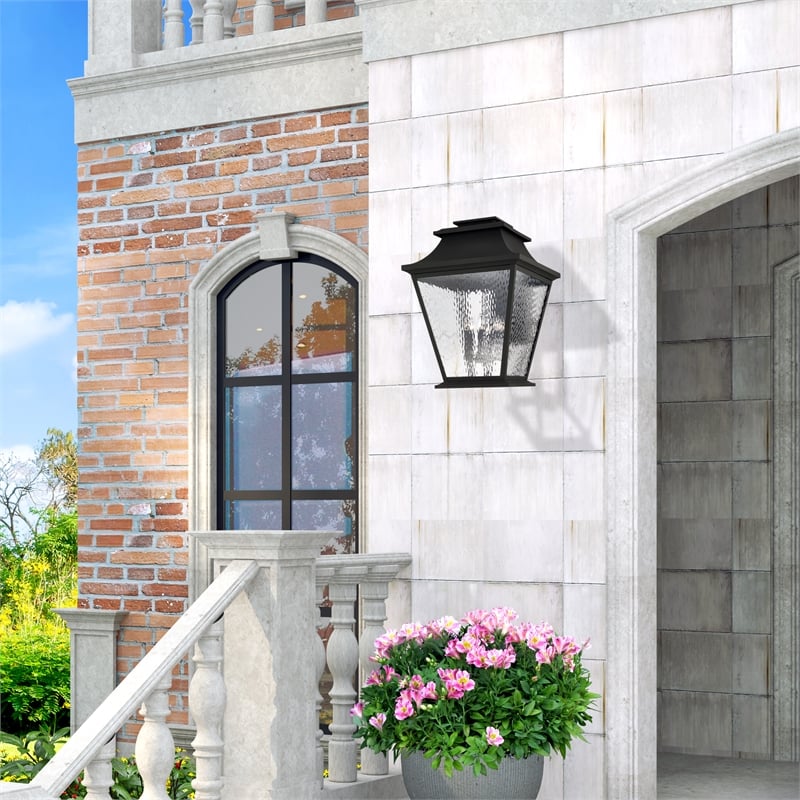 Livex Lighting Hathaway Outdoor Wall Lantern in Black