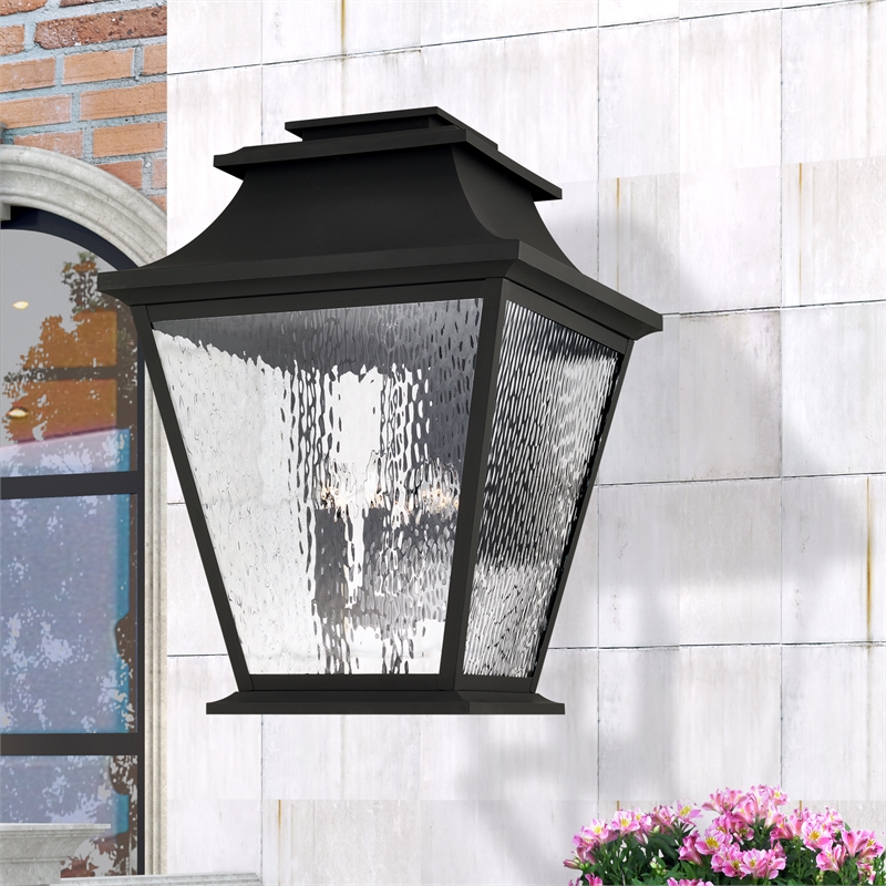 Livex Lighting Hathaway Outdoor Wall Lantern in Black