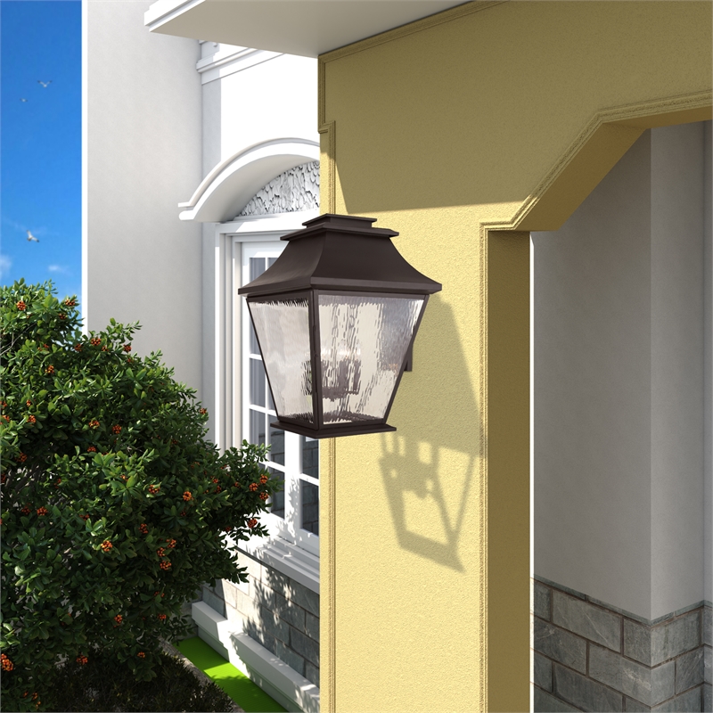 Livex Lighting Hathaway Outdoor Wall Lantern in Bronze