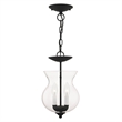 Livex Lighting 2 Light Black Chain Hang/Ceiling Mount