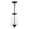 Livex Lighting 2 Light Black Chain Hang/Ceiling Mount