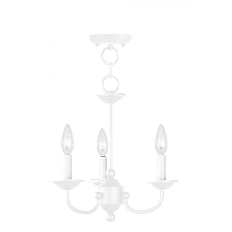 Livex Lighting Home Basics Mini Chandelier in White