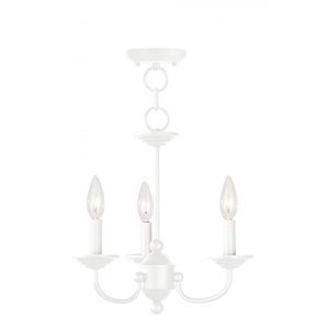 Livex Lighting Home Basics Mini Chandelier in White