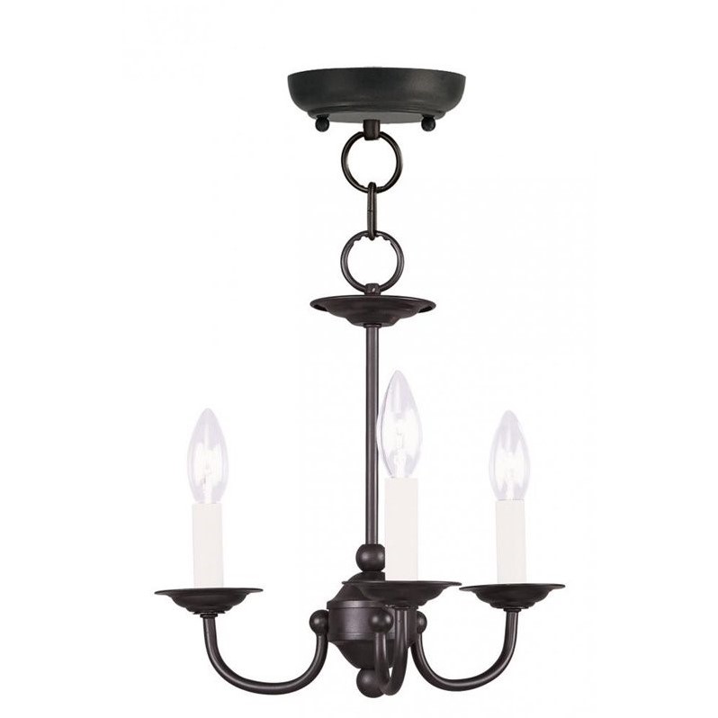 Livex Lighting Home Basics Mini Chandelier in Black