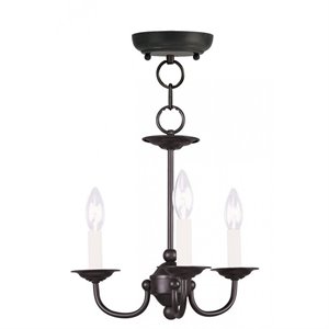 Livex Lighting Home Basics Mini Chandelier in Black