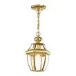 Livex Lighting 1 Light Polished Brass Outdoor Lantern
