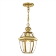 Livex Lighting 1 Light Polished Brass Outdoor Lantern