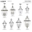 Livex Lighting Monterey 1-Light Brass & Glass Outdoor Lantern in Brushed Nickel