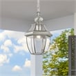 Livex Lighting Monterey 1-Light Brass & Glass Outdoor Lantern in Brushed Nickel
