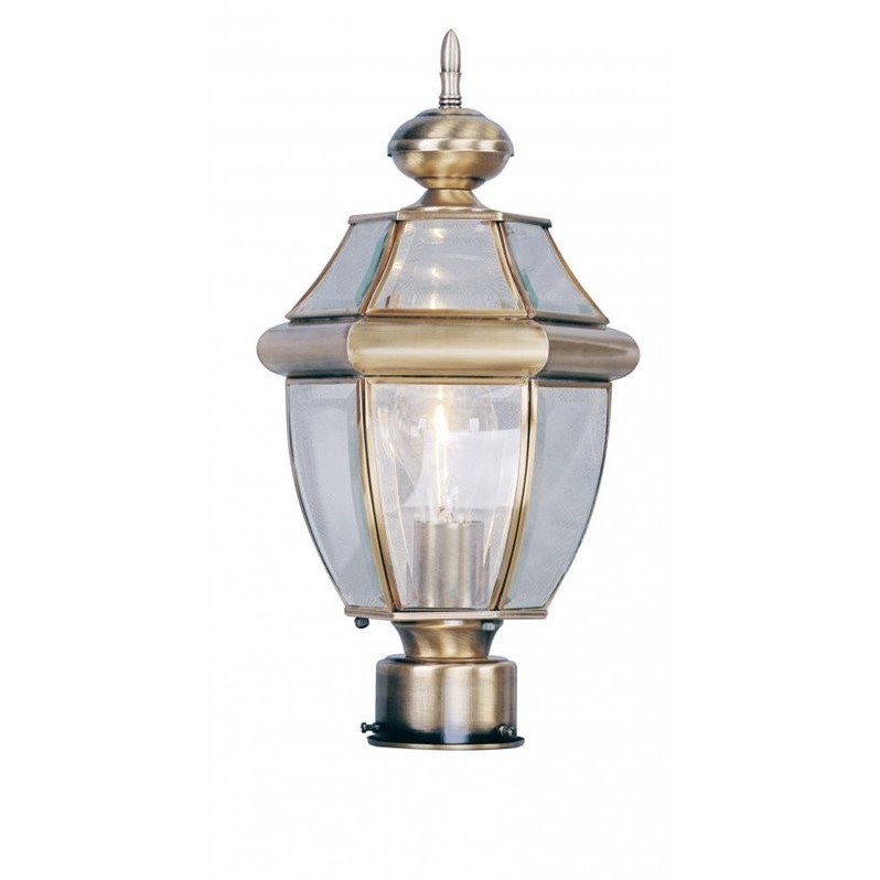 Livex Lighting Monterey Outdoor Post Head in Antique Brass