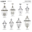 Livex Lighting Monterey 1-Light Brass Outdoor Post Top Lantern in Brushed Nickel