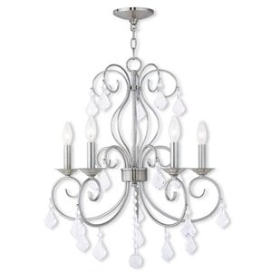 Livex Lighting Donatella Chandelier in Brushed Nickel