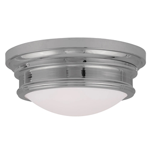 Livex Astor 3-Light 15.5&quot Polished Chrome Flush Mount Ceiling Light