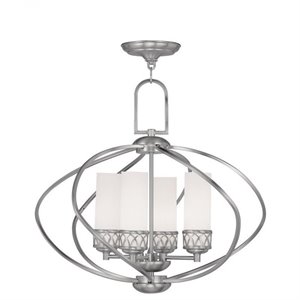Livex Lighting Westfield Chandelier in Brushed Nickel