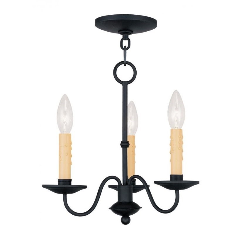 Livex Lighting Heritage Mini Chandelier in Black