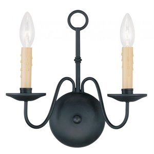 Livex Lighting Heritage Wall Sconce in Black