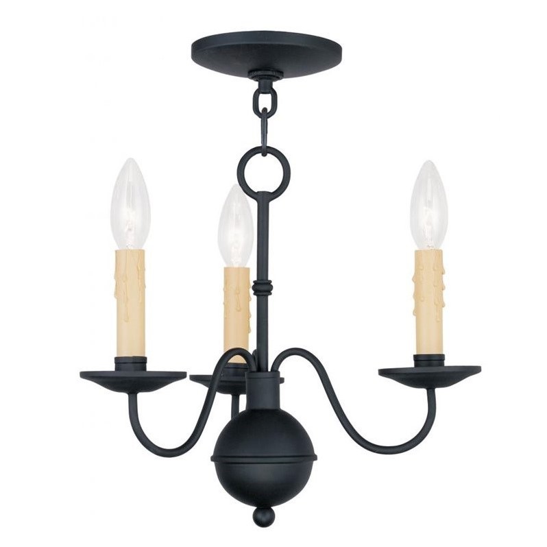 Livex Lighting Heritage Mini Chandelier in Black