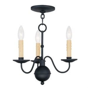 Livex Lighting Heritage Mini Chandelier in Black