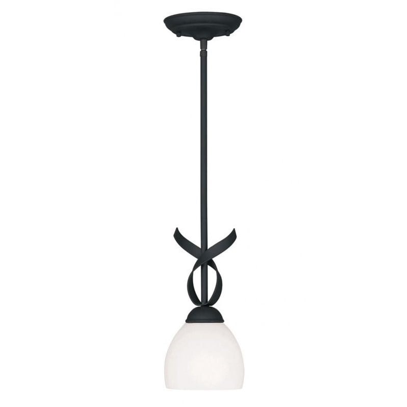 Livex Lighting Brookside Mini Pendant in Black