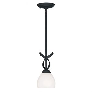 Livex Lighting Brookside Mini Pendant in Black
