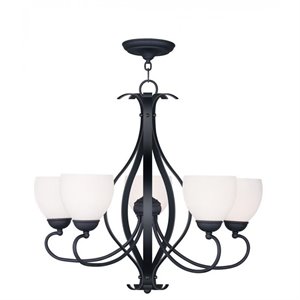 Livex Lighting Brookside Chandelier in Black