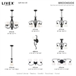 Livex Lighting 3 Light Black Convertible Chandelier/Semi Flush
