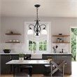 Livex Lighting 3 Light Black Convertible Chandelier/Semi Flush